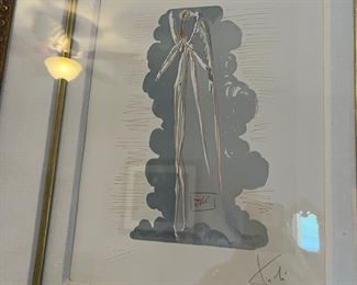 DALI 1960 Divine Comedy Lithograph "Angel of the Seventh Sphere" Signed 