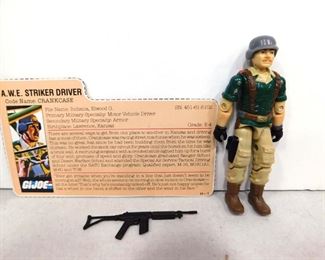 GI Joe action figure, accessory, red card