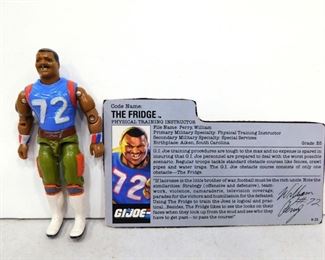 GI Joe action figure, accessory, red card