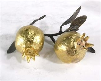 Michael Aram Gold Plated Pomegranate Salt and Pepper Shakers