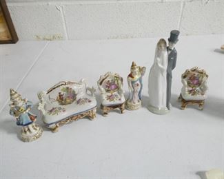 Porcelain Figurines, etc