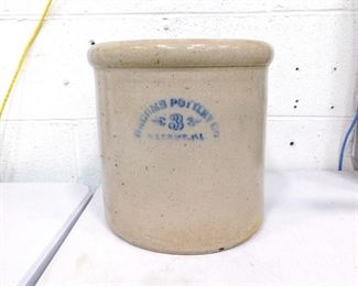 Macomb Pottery stoneware 3 gallon crock