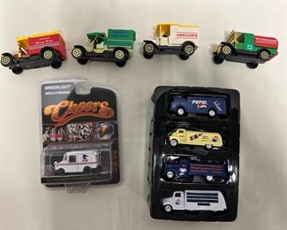 4 Pepsi 164 Diecast Scale Trucks Cheers U.S. Postal Delivery AmbulanceNational Spring Water Petroleum  Priority Delivery Truck