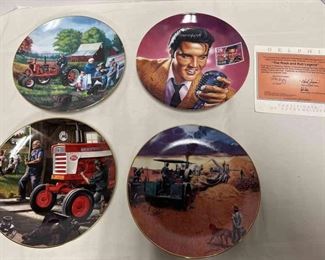 Danberry Mint PlatesGrandpas Farm  The Rock n Roll. Legend, Elvis  Red Power  Beating The Storm