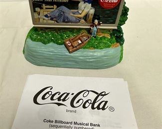 JC023 CocaCola Spring Billboard Musical Bank  Music Things go Better with Coke