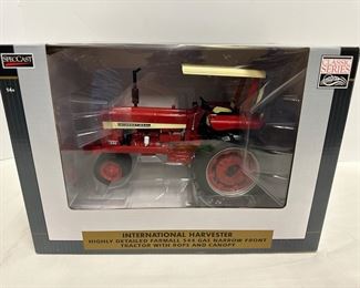 JC037 IH Farmall 544 Gas Narrow Front Tractor with Rops and Canopy SpecCast DieCast Metal