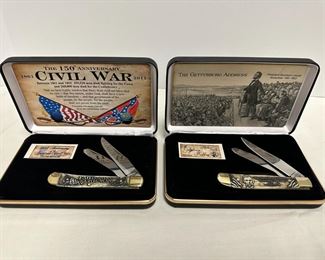 JC048 150th Anniversary Pocket Knives  1963 Gettysburg Address  1861 Civil War NIB
