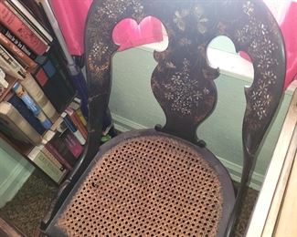 Chair with inlay