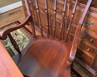 #22	Empire Table w/8 chairs ( 2 captains Chairs) & 3 leaves - 42x32-100x29T Gateleg Drop-down Table 	 $375.00 

