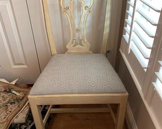 #41	Cream Painted w/Decorative Wood Trim - Hickory Chair	 $75.00 
