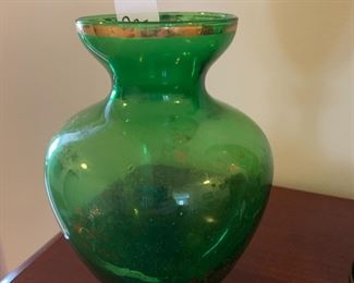#58	Green Vase w/gold Trim - 7" Tall	 $20.00 
