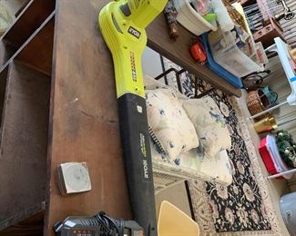 #125	Ryobi leaf blower battery operated with charger	$40 
