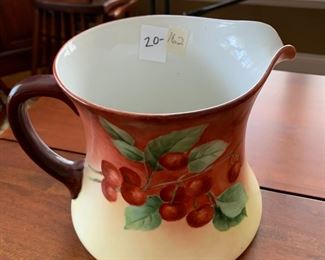 #162	Limoges Pitcher w/painted Cherries	 $20.00 
