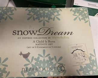 #192 Department 56 snowbabies " a child is born nativity set 5 pieces 1986  $40