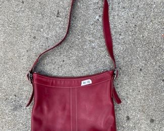 #198 Coach Red leather shoulder bag purse NO  J3S-9188 $40
