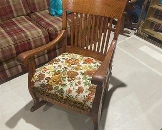 Quartersawn oak rocker rocking chair