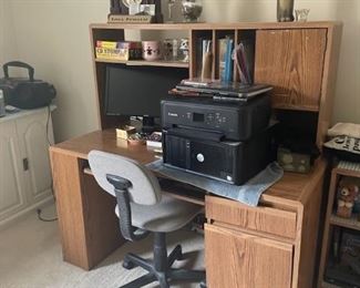 desk, mantle clock ( computers are not for sale)