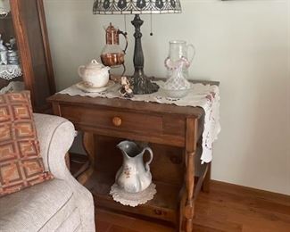 large stained glass lamp