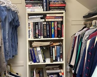 Nice fiction books, men’s clothing 