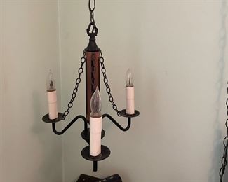 Spanish? Wrought Iron Swag Lamp