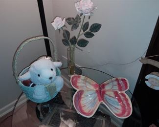 Oversized Butterfly Plate & Lamb Easter Basket