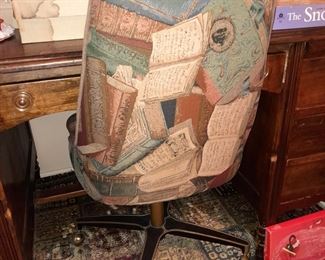 FABULOUS Book Printed Fabric Rolling Office Desk Chair