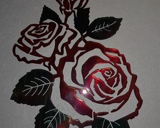 Rose Metal Wall Art
