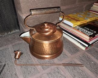 Copper Tea Kettle W/ Candle Snuffer
