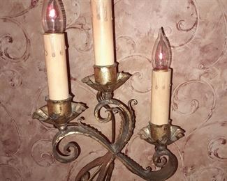 Gothic Candelabra W/ Flickering Light Bulbs