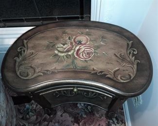 Curved Painted Accent Table