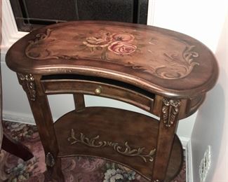 Curved Painted Accent Table