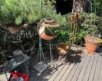 Yard art:  copper, iron, metals and more!