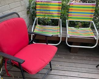 Beach chairs and folding chair