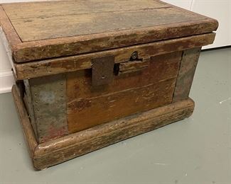 Antique wood chest