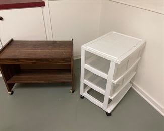 rolling storage units and media stand
