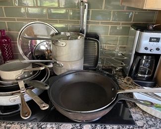 Chaphlon frying and saute pans, Cuisinart coffee maker, and more!