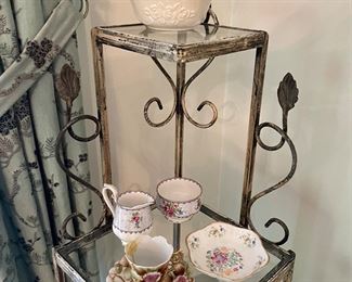 Tiered metal corner cabinet - 4 tiers - 2 available