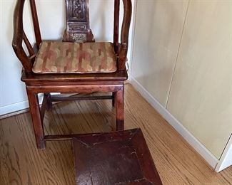 Asian chair and stool