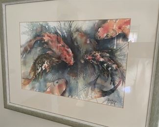 Framed watercolor