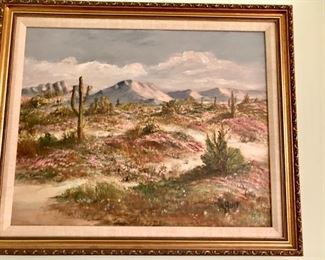 Signed original oil painting framed