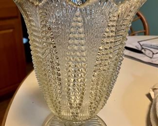 Antique pressed glass celery vase