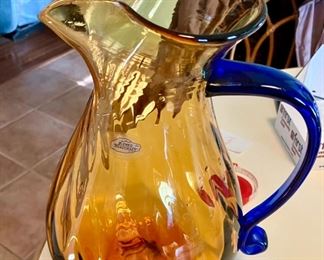 Blenko blown glass large picture also have 2 more one red without label