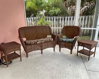 Wicker patio set