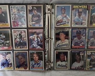Personally autographed baseball cards