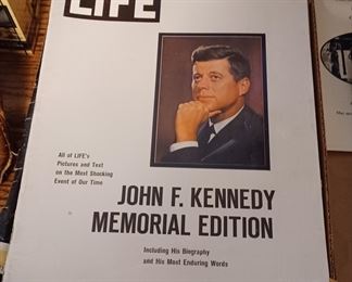 Collection of Kennedy books and magazines