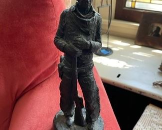 $40 - MICHAEL GARMAN RESIN COWBOY - 10"H
