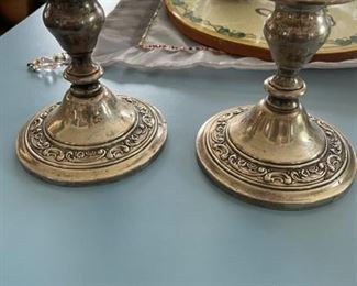 $65 - GORHAM STERLING WEIGHTED CANDLESTICKS #1229 - 4.5"H  