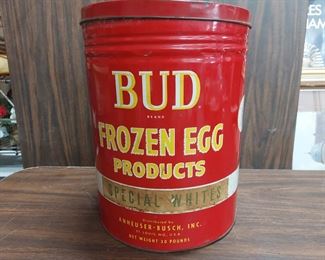 Anheuser Busch Bud Frozen Egg Products Tin