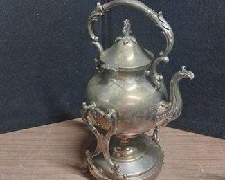 Silver Plated Lot: 1869 Warmer & Coffee / Tea Pot