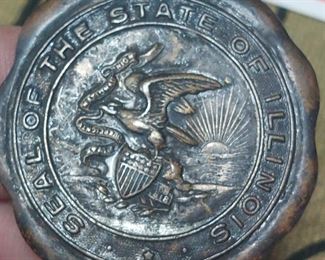 Seal of the State of Illinois Brass
